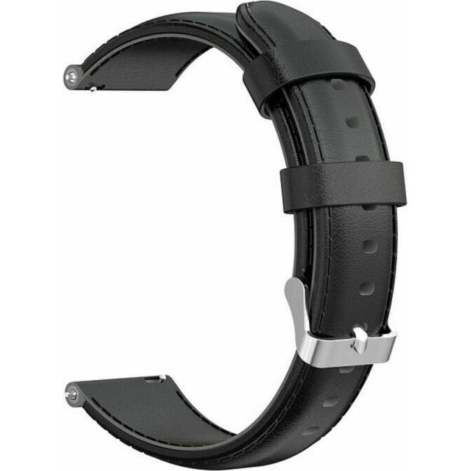 Thumbnail - Strap-it Lederarmband (24 mm, Leder), Uhrenarmband, Schwarz
