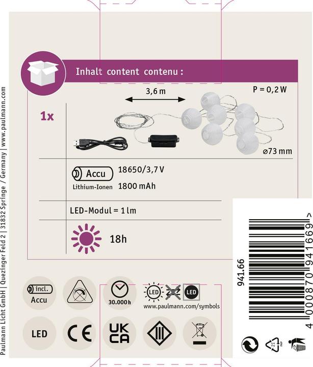 Produktbild Paulmann Lichterkette (3.60 m)