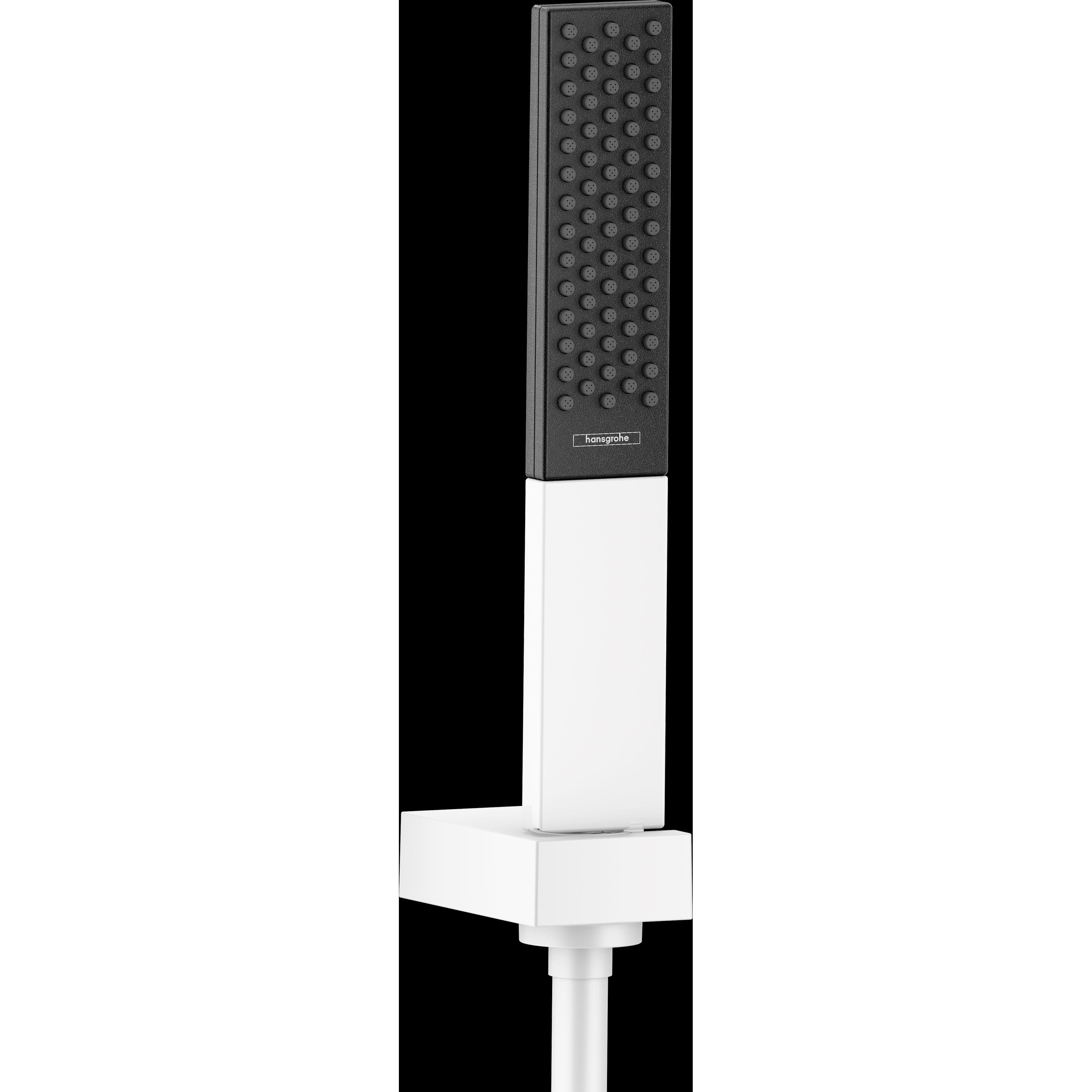 hansgrohe, Duschbrause, HG Brauseset RAINFINITY 100 1jet mit Brauseschlauch 1600mm mattweiss (1 Strahlarten, 13.80 l/min...