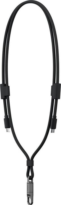 Energea Lasso Lanyard Cable USB-C Phone Lanyard - USB-C 1.5m 240W Black (1.50 m, 240 W)