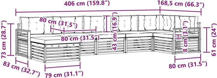 Produktbild vidaXL Outdoor-Sofa