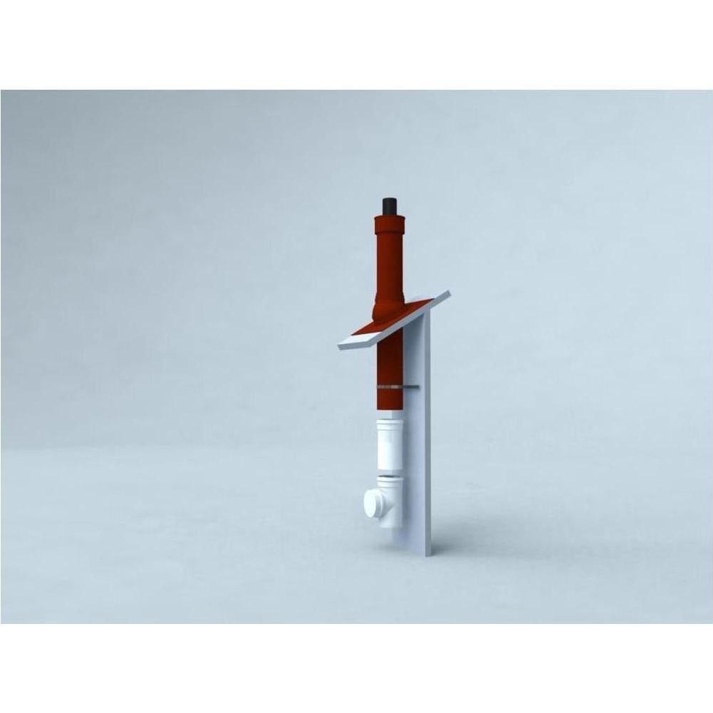 Magni DHZ-Grundpaket Polyline LAS Schrägdach 25-45Gr DN 60, terrakotta, Elektronikzubehör + Gehäuse