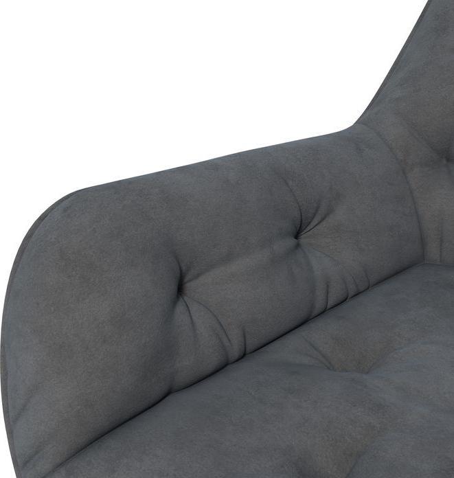 Image du produit Swisshandel24 Chaise de bureau avec fonction bascule, ergonomique, aspect velours, gris foncé (46 - 56 cm)