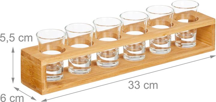 Produktbild Relaxdays Schnapsbrett (0.40 dl, 1 x, Schnapsgläser + Shotgläser)