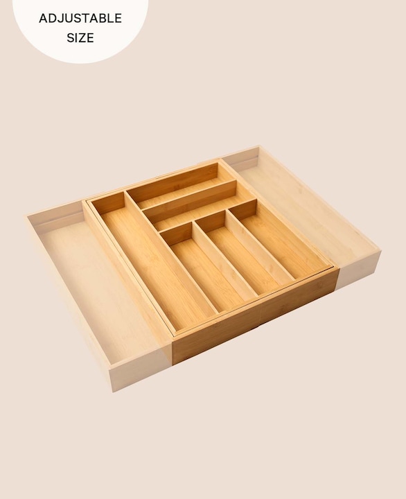 Actual product image Esmée Pull-out cutlery tray, bamboo