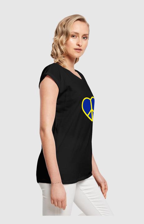 Produktbild Merchcode Ladies Peace - Heart Peace Basic T-Shirt - 173311 (XS)