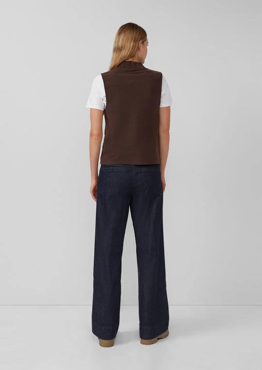 Produktbild s.Oliver Sweatshirt Ärmelloses Sweatshirt mit geripptem Stehkragen (48)