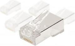 Actual product image Générique Modular Plug RJ45 Cat.6 STP for Solid Wire cable Bag of 10 (Network cable plug)