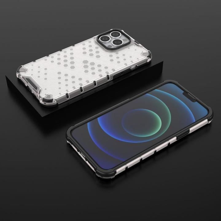Produktbild Hurtel Honeycomb Case armor cover with TPU Bumper for iPhone 13 Pro Max transparent (Apple iPhone 13 Pro Max)
