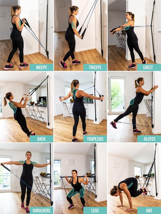 Produktbild Pullup & Dip Schlingentrainer und Widerstandstrainer Set