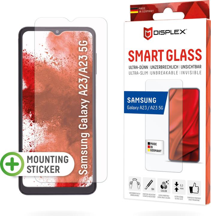 Image du produit Displex Smart Glass, Displayschutzfolie (1 pcs, Samsung Galaxy A23, Samsung Galaxy A23 5G)