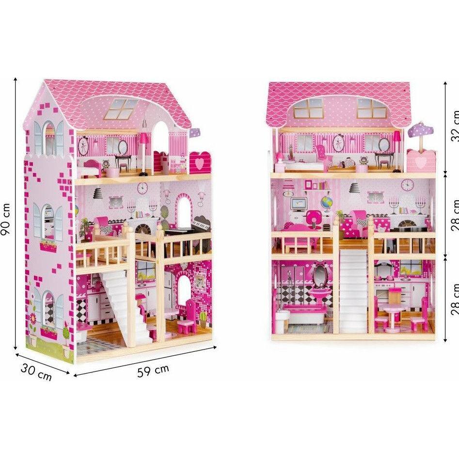 EcoToys Maryland Residenz Puppenhaus mit Ausstattung