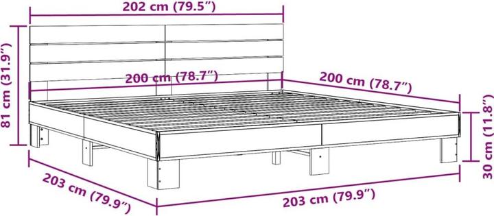 Image du produit vidaXL Bettgestell (200 x 200 cm)