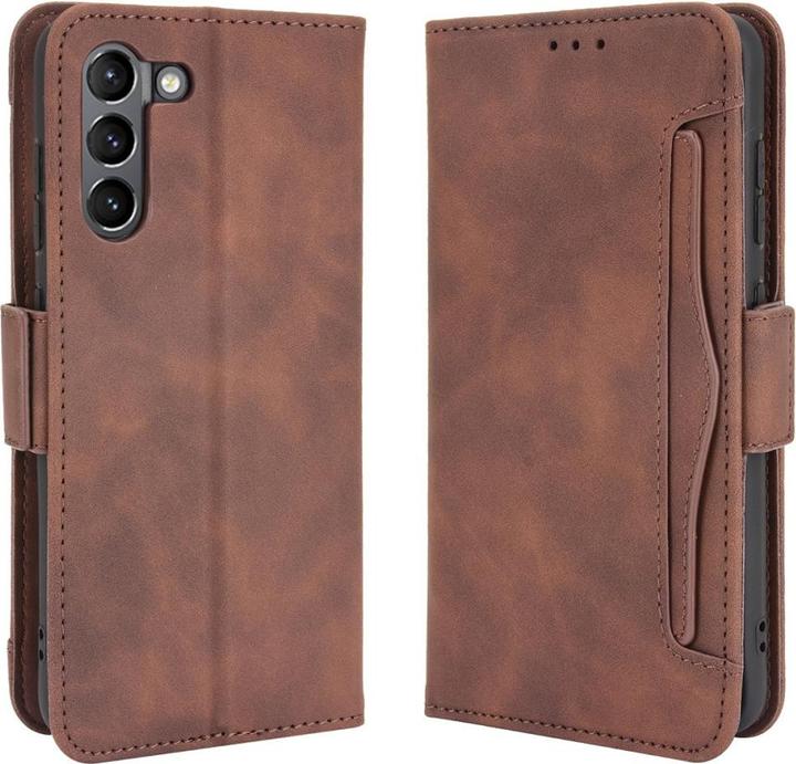 Produktbild Cover-Discount Galaxy S21 FE - Etui mit vielen Kartenfächer braun (Samsung Galaxy S21 FE)