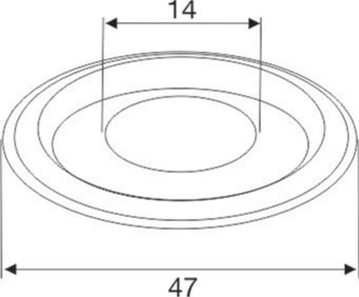 Immagine prodotto BMB Rosone di copertura per visore Ottone cromato Interno-Ø 14 mm Esterno-Ø 46 mm