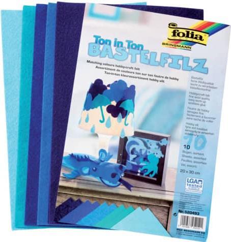 Actual product image Folia Craft felt clay in clay blue