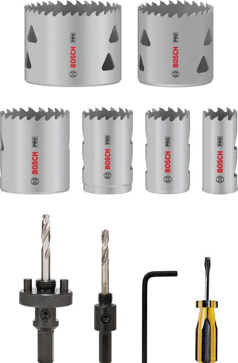 Produktbild Bosch Professional Zubehör PRO Multi Material Lochsägen-Set, 12-tlg. (22 mm, 29 mm, 35 mm, 44 mm, 51 mm, 64 mm)