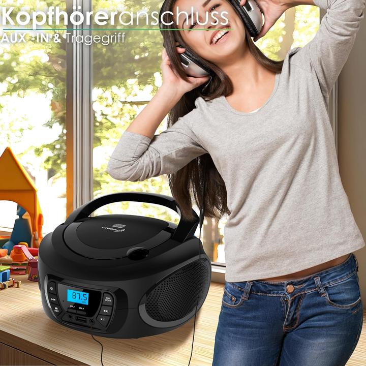 Produktbild Cyberlux Tragbarer CD-Player mit Radio und USB-Anschluss