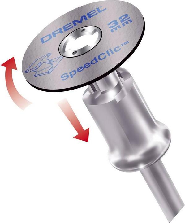 Produktbild Dremel EZ SpeedClic Schneid-Set (Aufspanndorn, 10 Trennscheiben)