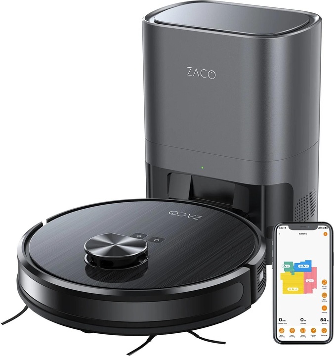 Actual product image Zaco A10s Pro Steel Grey (Vacuum mopping robot)