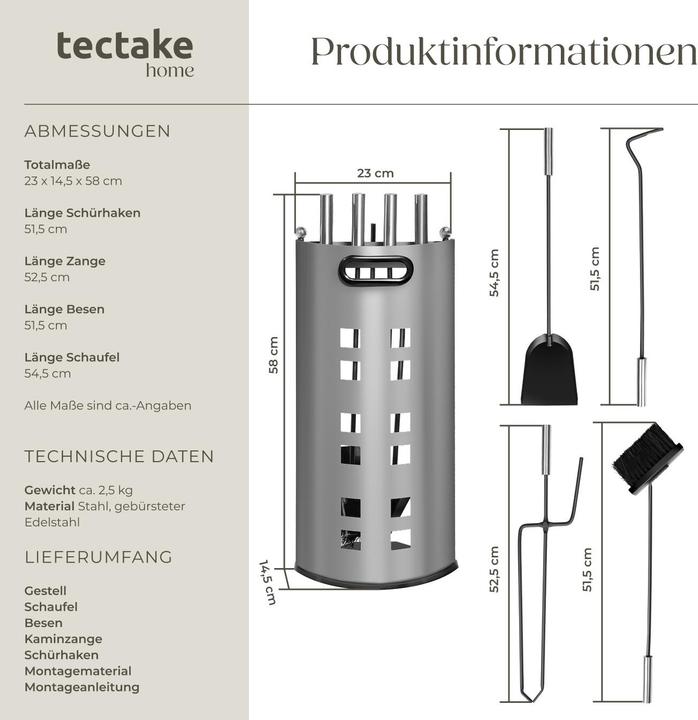 Image du produit tectake Ensemble de cheminée