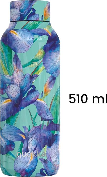 Image du produit Quokka Bouteille thermos en acier inoxydable solide Iris bleus 510ml (0.51 l)