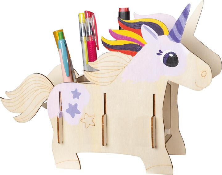 Produktbild Pebaro Holzbausatz Laser cut Stiftehalter Einhorn