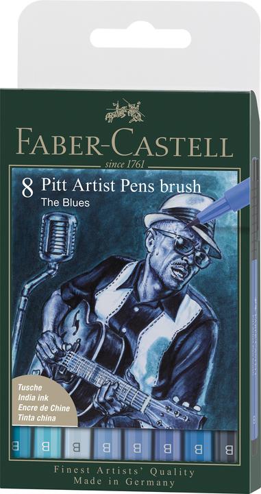 Produktbild Faber-Castell Filzstift Pitt Artist Pen Brush The Blues (Blau, 1 x)