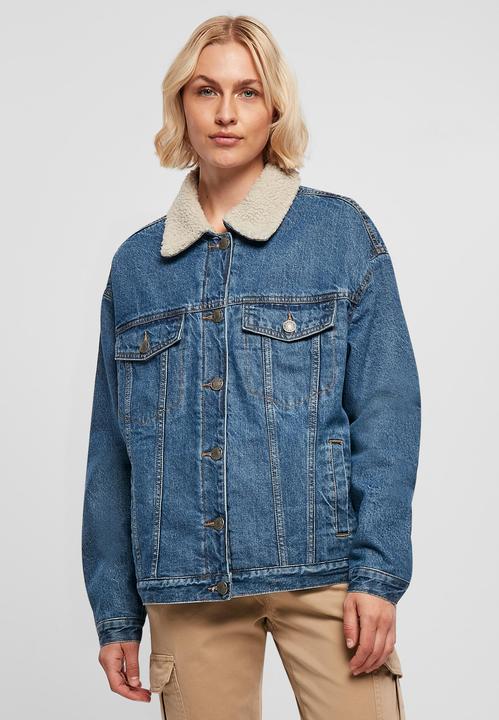 Actual product image Urban Classics Ladies Oversized Sherpa Denim Jacket (3XL)