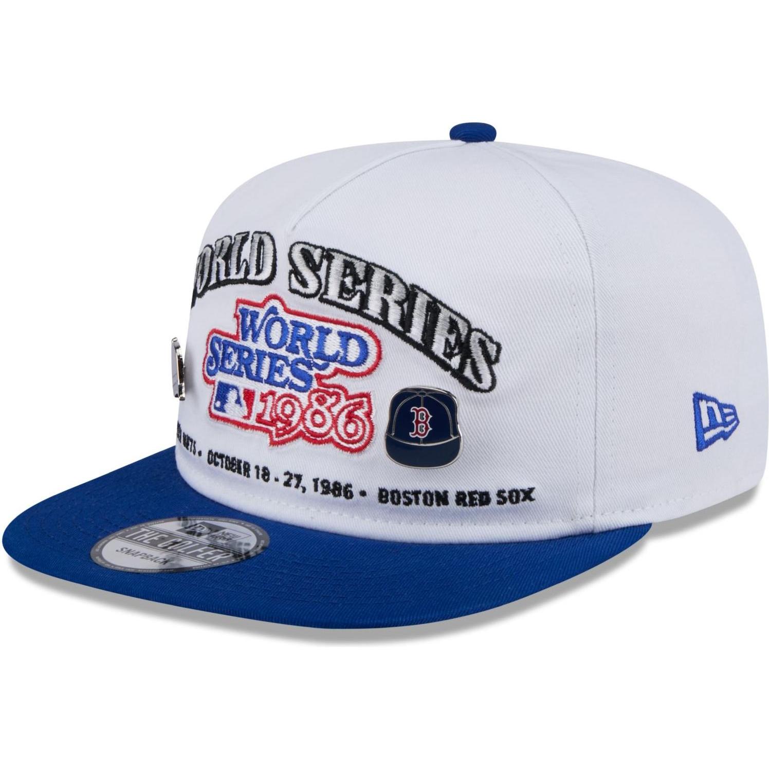 New Era, Herren, Cap, Golfer Cap - World Series 1986 Pin Mets Red Sox, Weiss, (One Size)