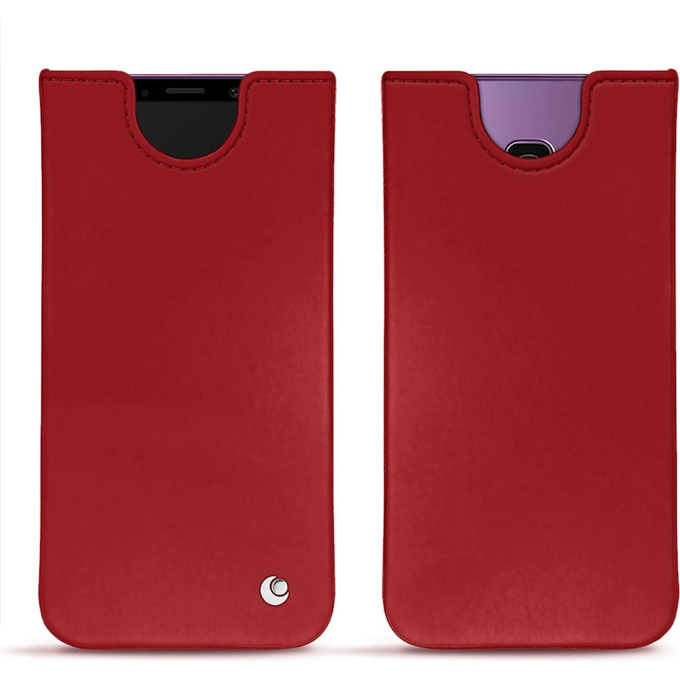 Noreve Lederschutzhülle (Samsung Galaxy S9+), Smartphone Hülle, Rot