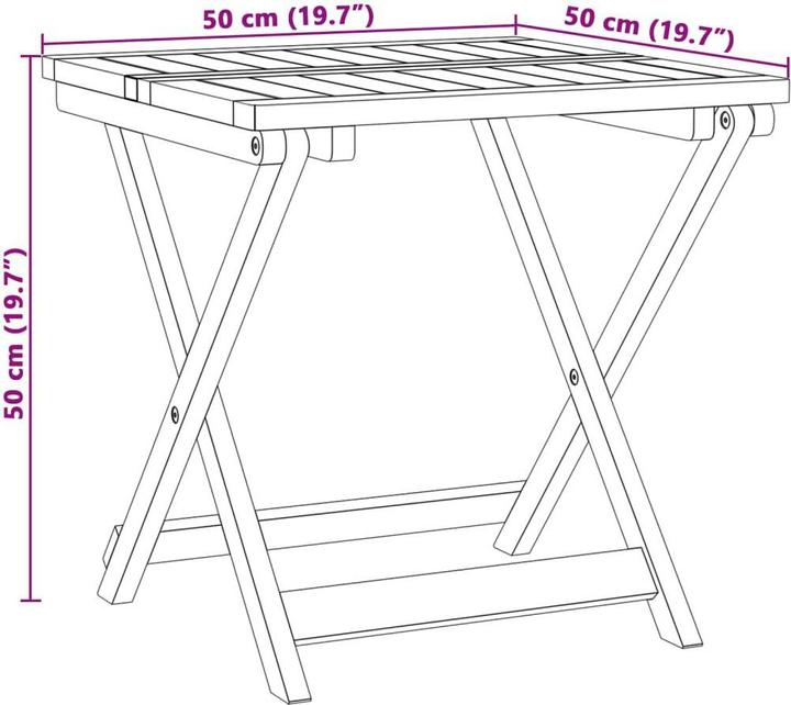 Produktbild vidaXL Gartentisch (50 x 50 x 50 cm)