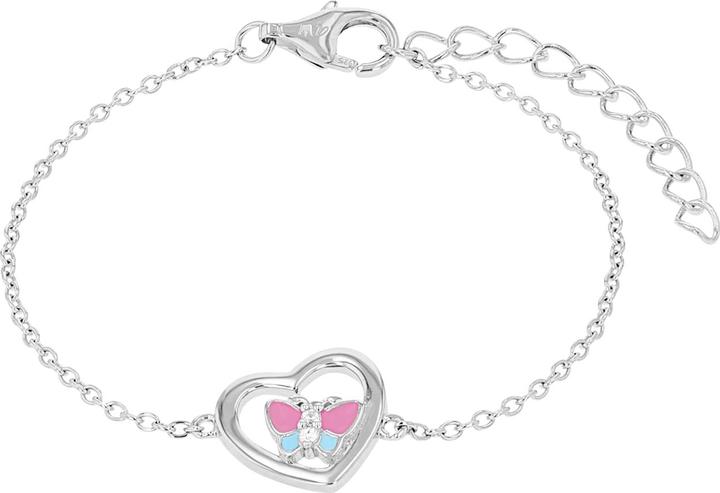 Immagine prodotto Prinzessin Lillifee Bracciale per ragazze, argento 925, zirconi sintetici. | Farfalla (12 cm, Argento 925)