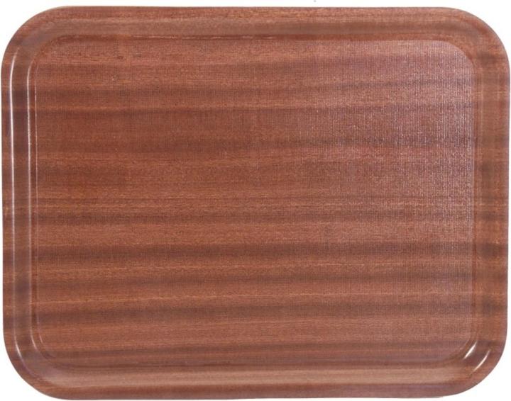 Contacto Tablett rechteckig 46x35cm, rutschfest Farbe: Mahagoni