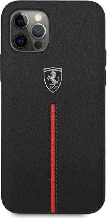 Produktbild Ferrari FEOMSHCP12LBK iPhone 12 Pro Max czarny/black hardcase Off Track Leather Nylon Stripe (Apple iPhone 12 Pro Max)
