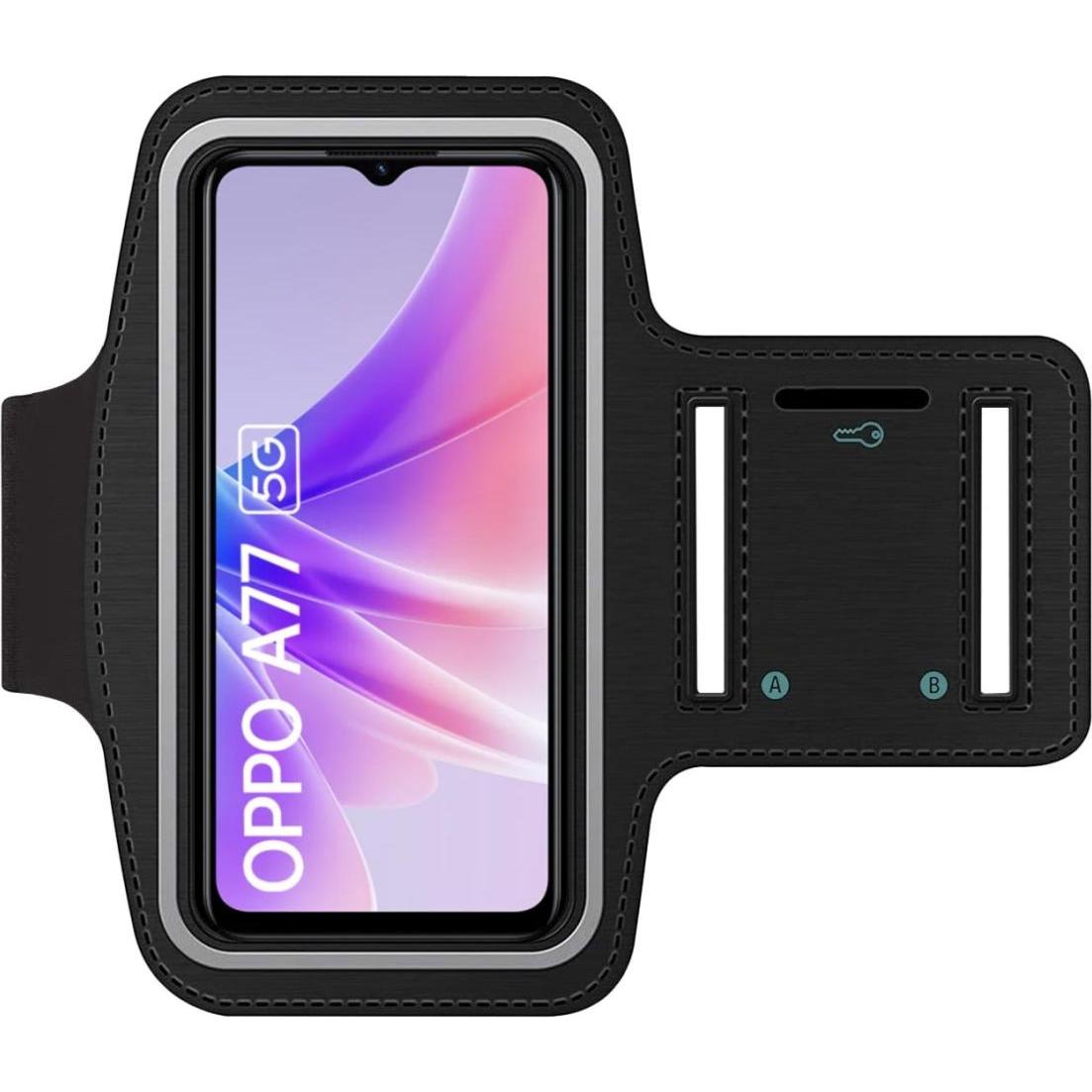 Thumbnail - SmartFitness Oppo A77 5G Handy Sport Armband, Smartphone Sportarmband, Schwarz