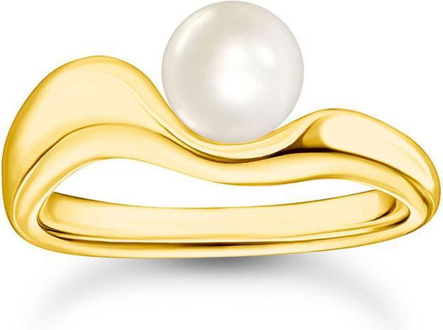 Produktbild Thomas Sabo Ring mit Perle Natural Beauty vergoldet (58, 925 Silber)
