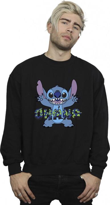 Produktbild Disney Lilo And Stitch Ohana Blue Glitch Sweatshirt (S)