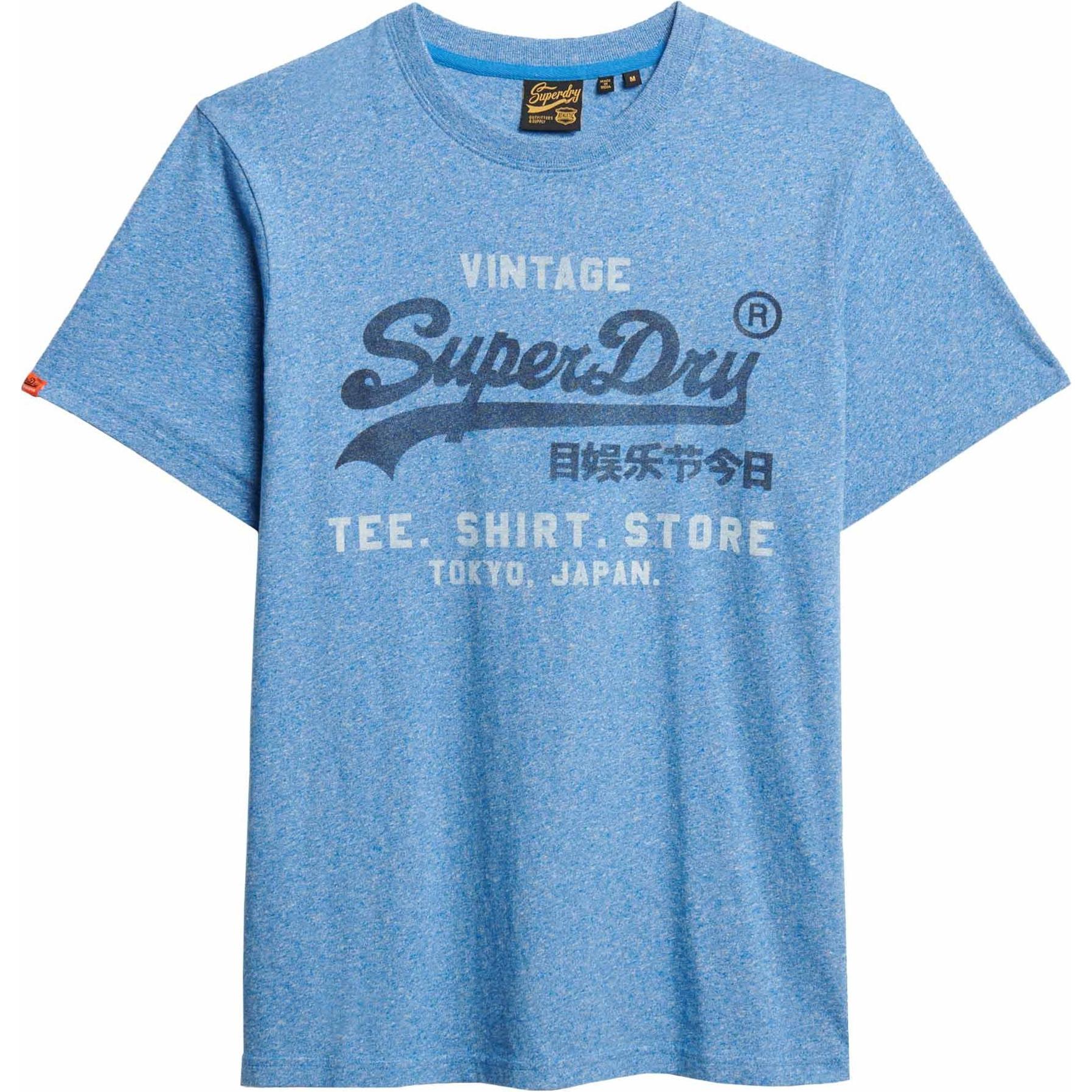 Superdry, Herren, Shirt, VI Classic Relaxed Tee, Blau, (L)