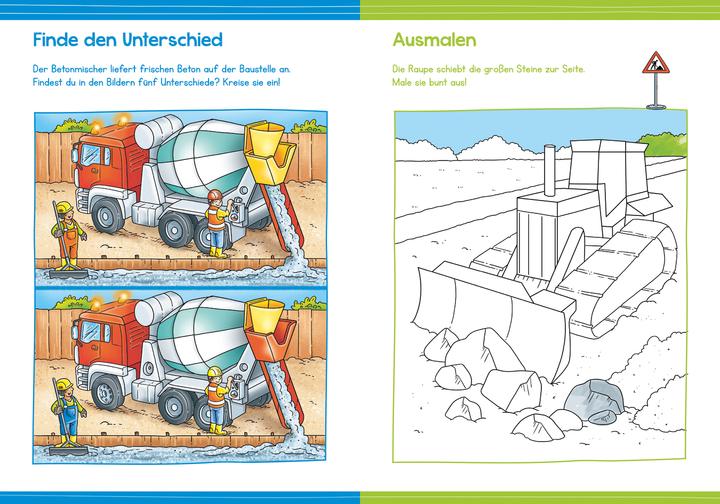 Actual product image Tessloff Painting and puzzles for kindergarten children. Construction site