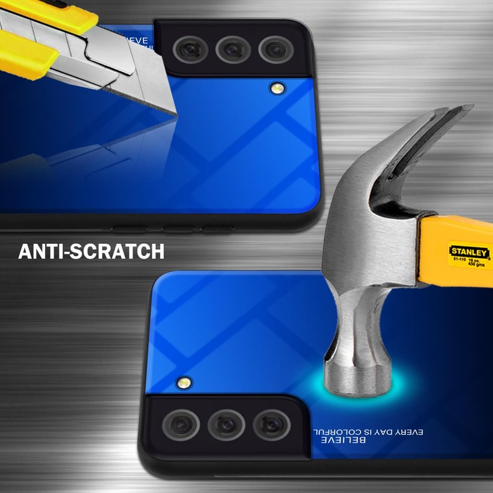 Productafbeelding Cadorabo TPU 2 Kleuren Glazen Hoesje (Samsung Galaxy S22+)