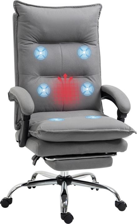 Actual product image Homcom Office chair with massage function, heating function, remote control, extendable footrest (56 - 64 cm)