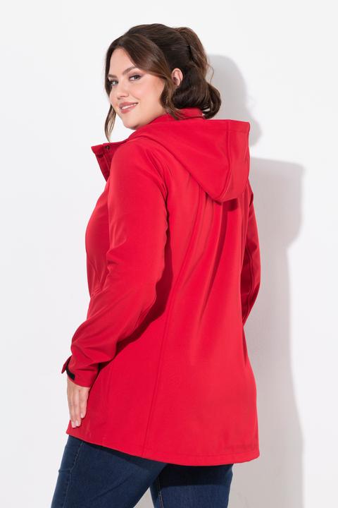 Image du produit Ulla Popken Veste technique HYPRAR à capuche, tissu Softshell déperlant, coupe évasée (46, 48)