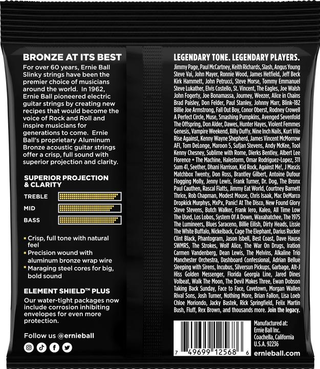 Actual product image Ernie Ball Acoustics Light (6x, Guitar, 0.05")