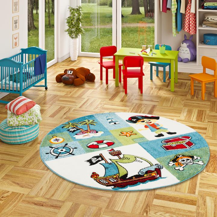 Actual product image Pergamon Children Carpet Maui Kids Pirate Round (Ø 160 cm)