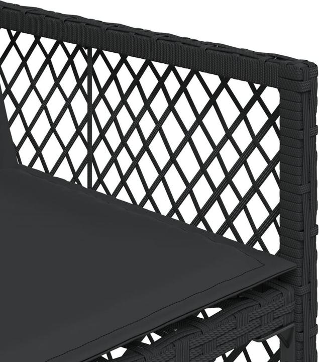 Produktbild VidaXL Gartenmöbel Essgruppe Gartengarnitur Sitzgruppe 9tlg. Schwarz Poly Rattan (220 cm)