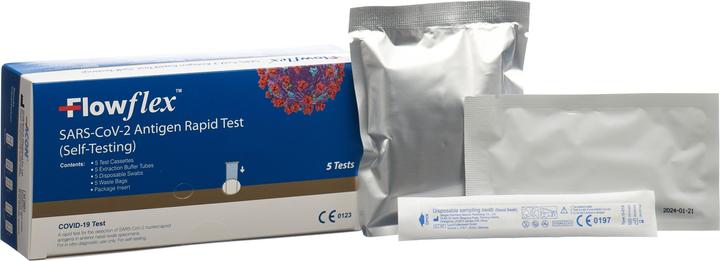 Actual product image Flowflex SARS-CoV-2 Antigen Rapid Test (5 x)