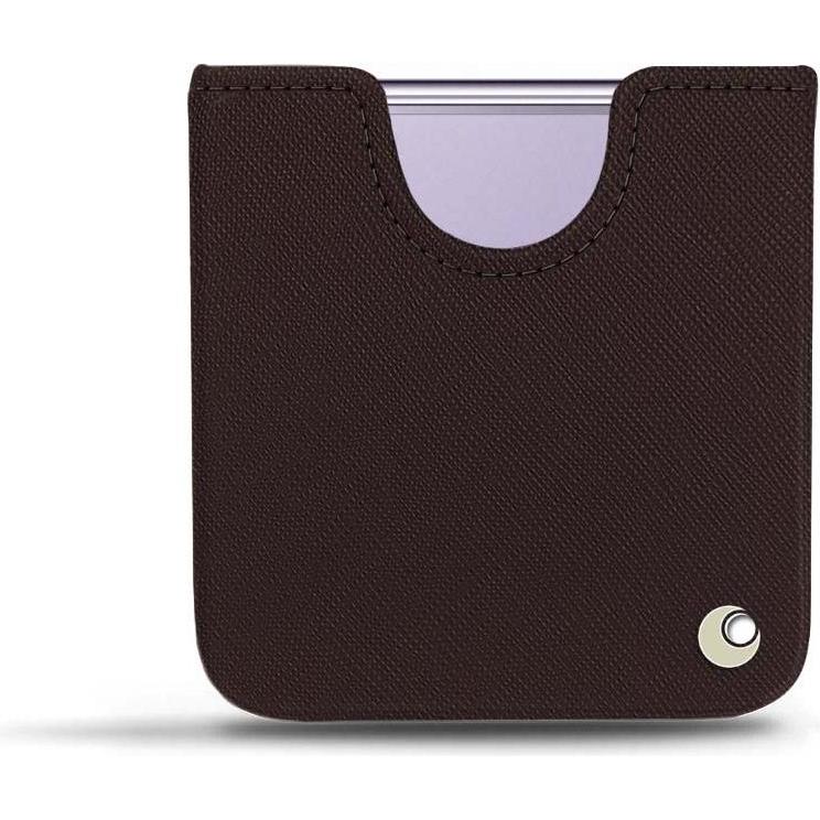 Noreve Lederschutzhülle (Samsung Galaxy Z Flip4), Smartphone Hülle, Braun