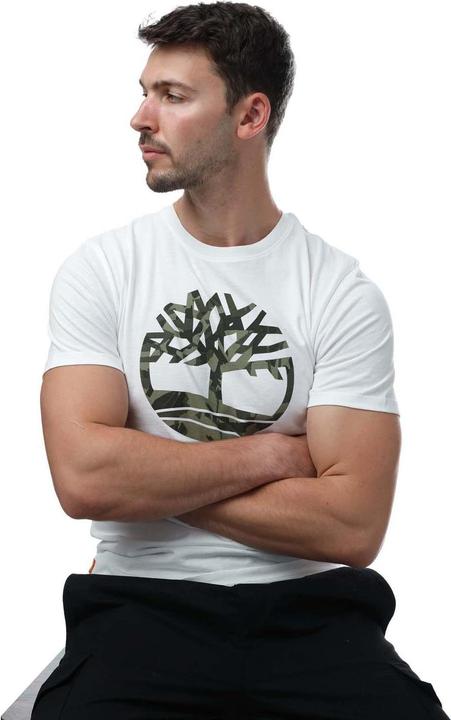 Actual product image Timberland Mens Camo Logo T-Shirt (S)