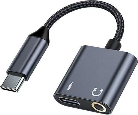 Produktbild Beline Adapter rozdzielający USB-C na USB-C/Jack 3,5mm czarny/black DAC BLNAA01 (USB Typ C, 3.5mm Klinke, USB Typ C)